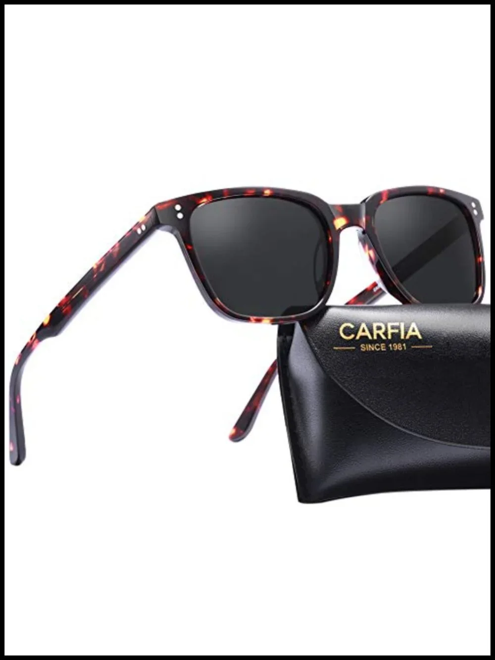 Small Square Acetate Sunglasses UV400 Polarized Anti-Glare for Women